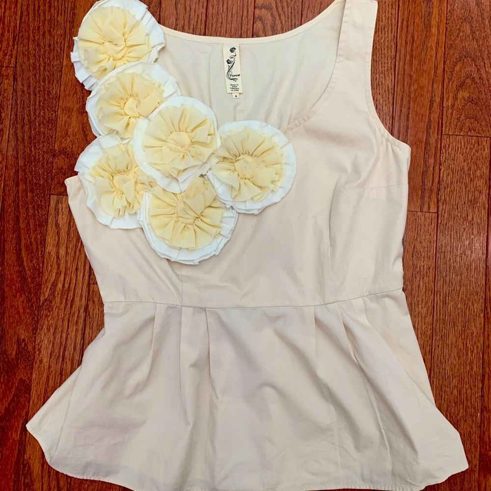 Anthro Floreat peplum top